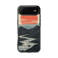 Beige Impact MagSafe Phone Case for iPhone - Crimson Ridge Flow