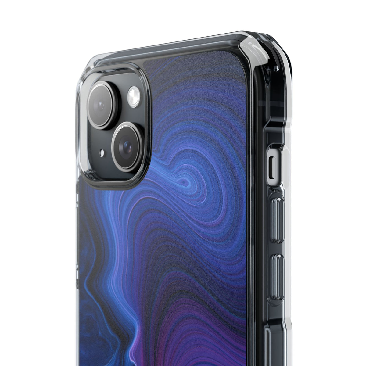 Radiant Strata · Clear Impact Magnetic Phone Case for iPhone · Blue