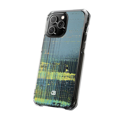Acid Raster Circuit · Clear Impact Magnetic Phone Case for iPhone · Teal