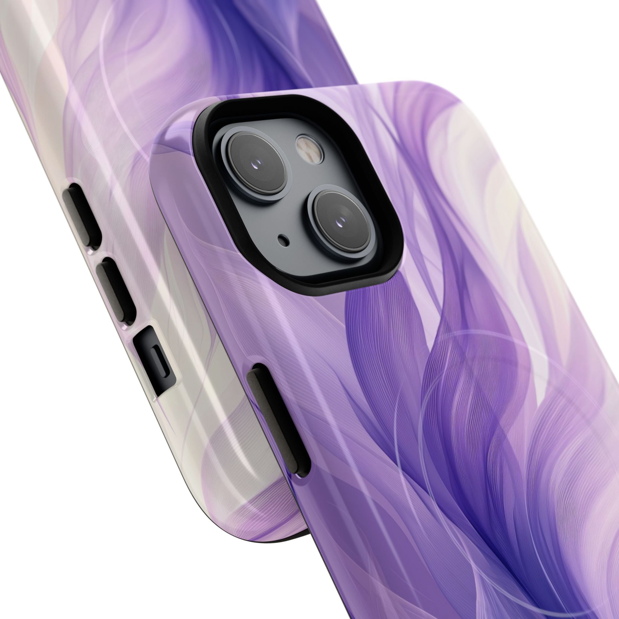 Purple Ribbon Waves iPhone 14 Case - Tough+