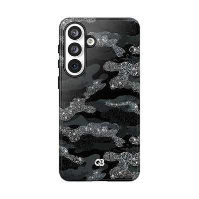 Glitter Shadow Camo · Tough Phone Case for Samsung · Black