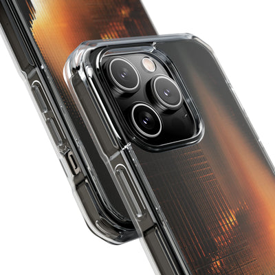 Luminous Grid · Clear Impact Magnetic Phone Case for iPhone · Black