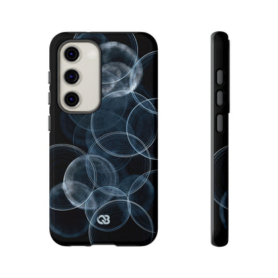 Blue Tough Phone Case for Samsung - Cyan Pulse Ripple