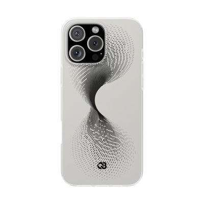White Lite Phone Case for iPhone - Linear Torsion Grid
