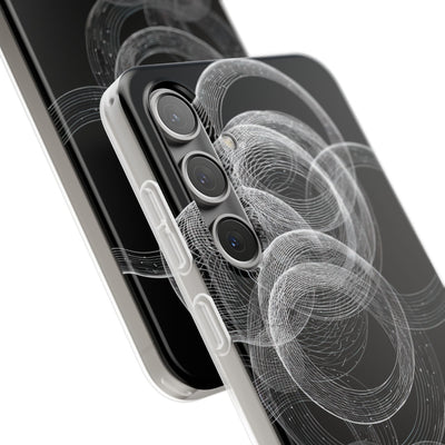 Black Lite Phone Case for Samsung - Kinetic Wireframe Orbit