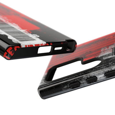 Distorted Barcode · Tough Phone Case for Samsung · Black