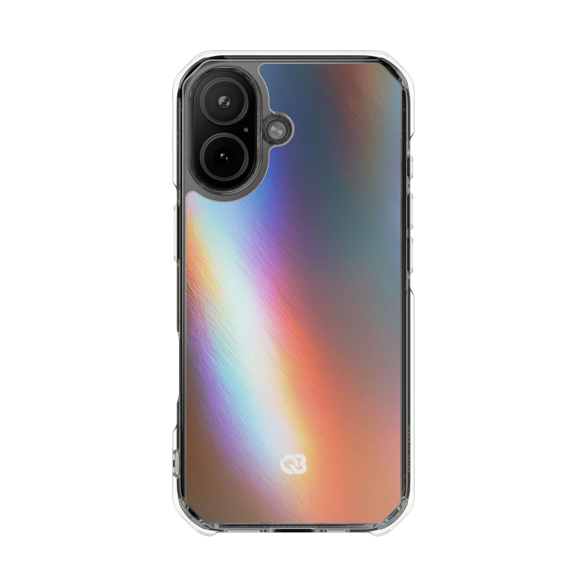 Prismatic Ray · Clear Impact Magnetic Phone Case for iPhone · Blue