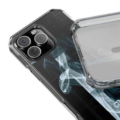 Black Impact MagSafe Phone Case for iPhone - Arctic Vapor Grid