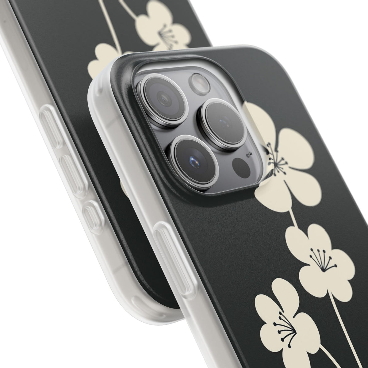 Nordic Blossom · Lite Phone Case for iPhone ·  Black