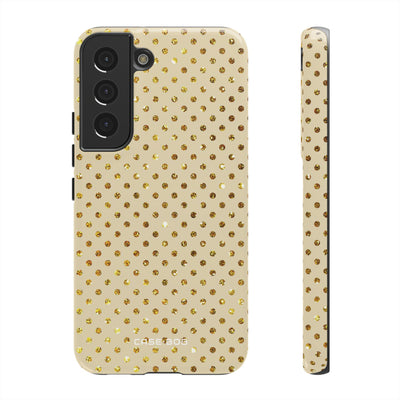 Gold Sparkle Grid Samsung S22 Case - Tough