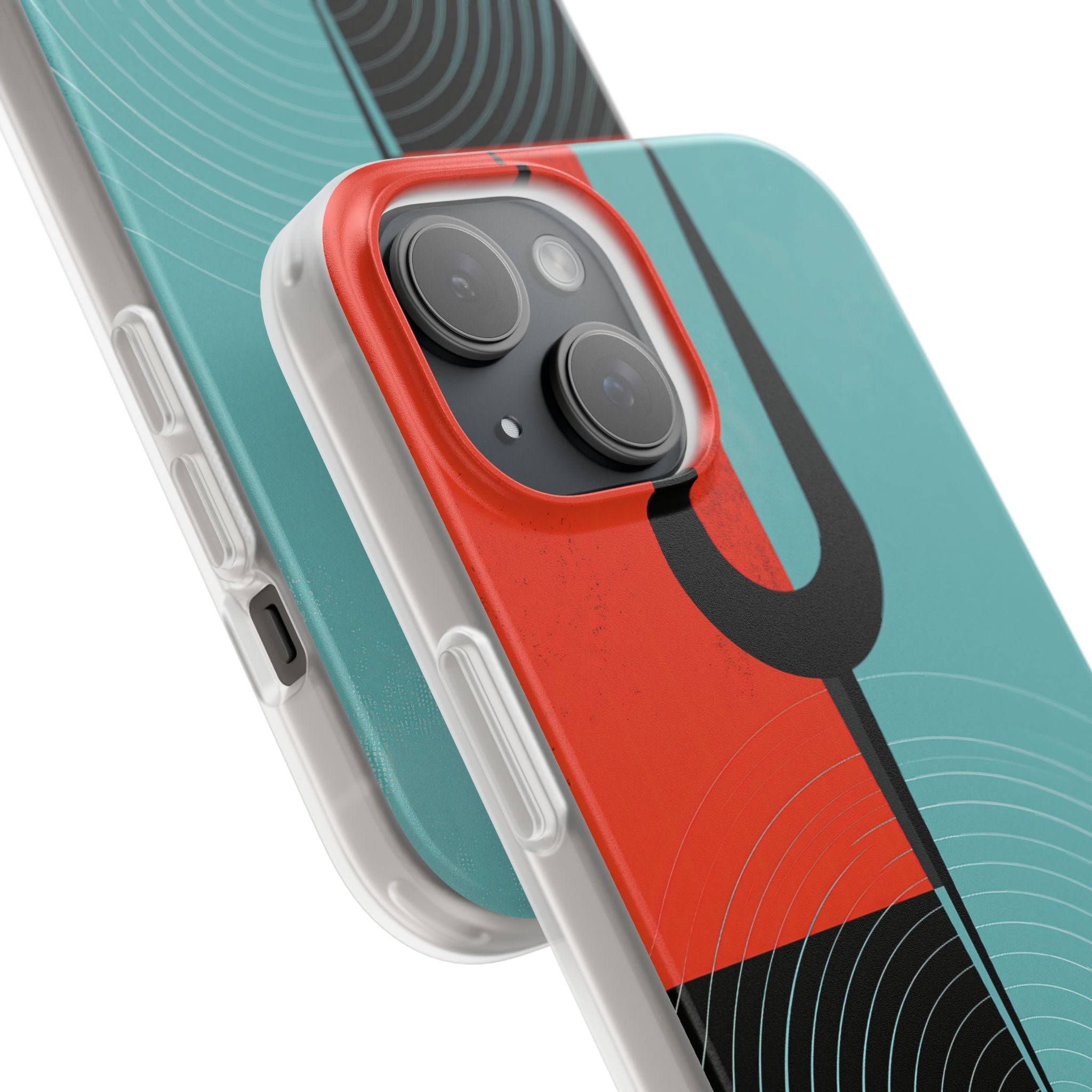 Teal Lite Phone Case for iPhone - Sonic Static Split