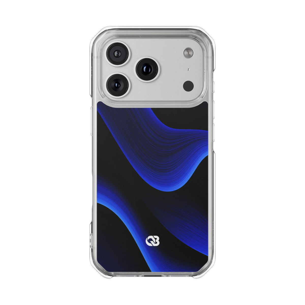 Cobalt Ridge Waves · Clear Impact Magnetic Phone Case for iPhone · Blue