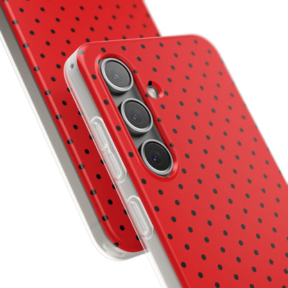 Crimson Dot Matrix Samsung S24 Cover - Blød