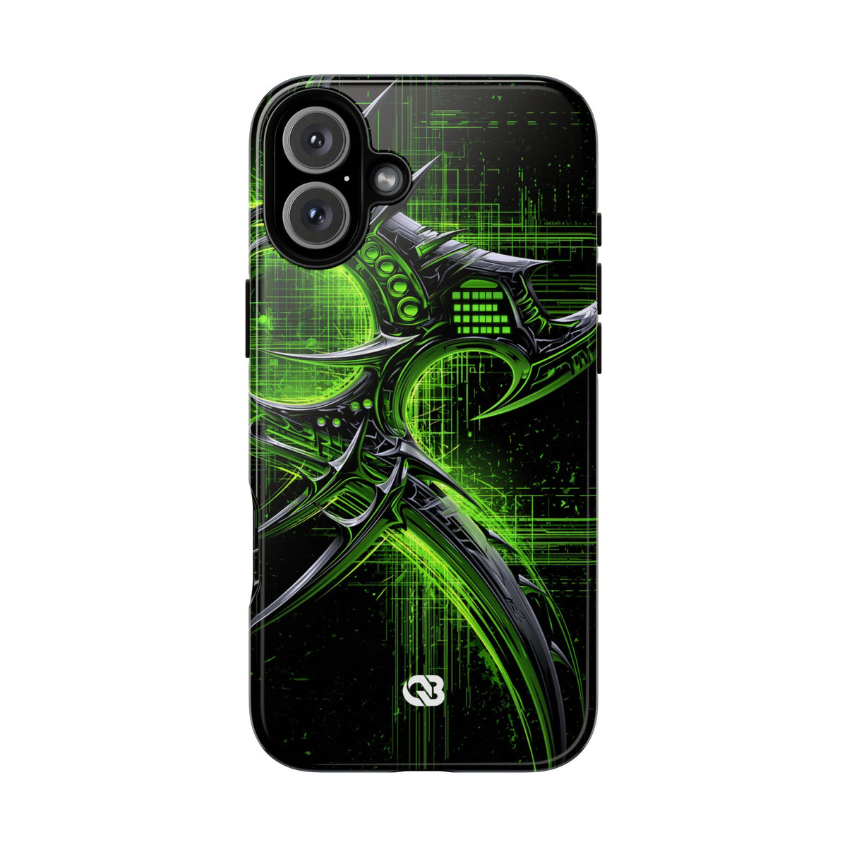 Cyber Sigil Grid · Tough Phone Case for iPhone · Green