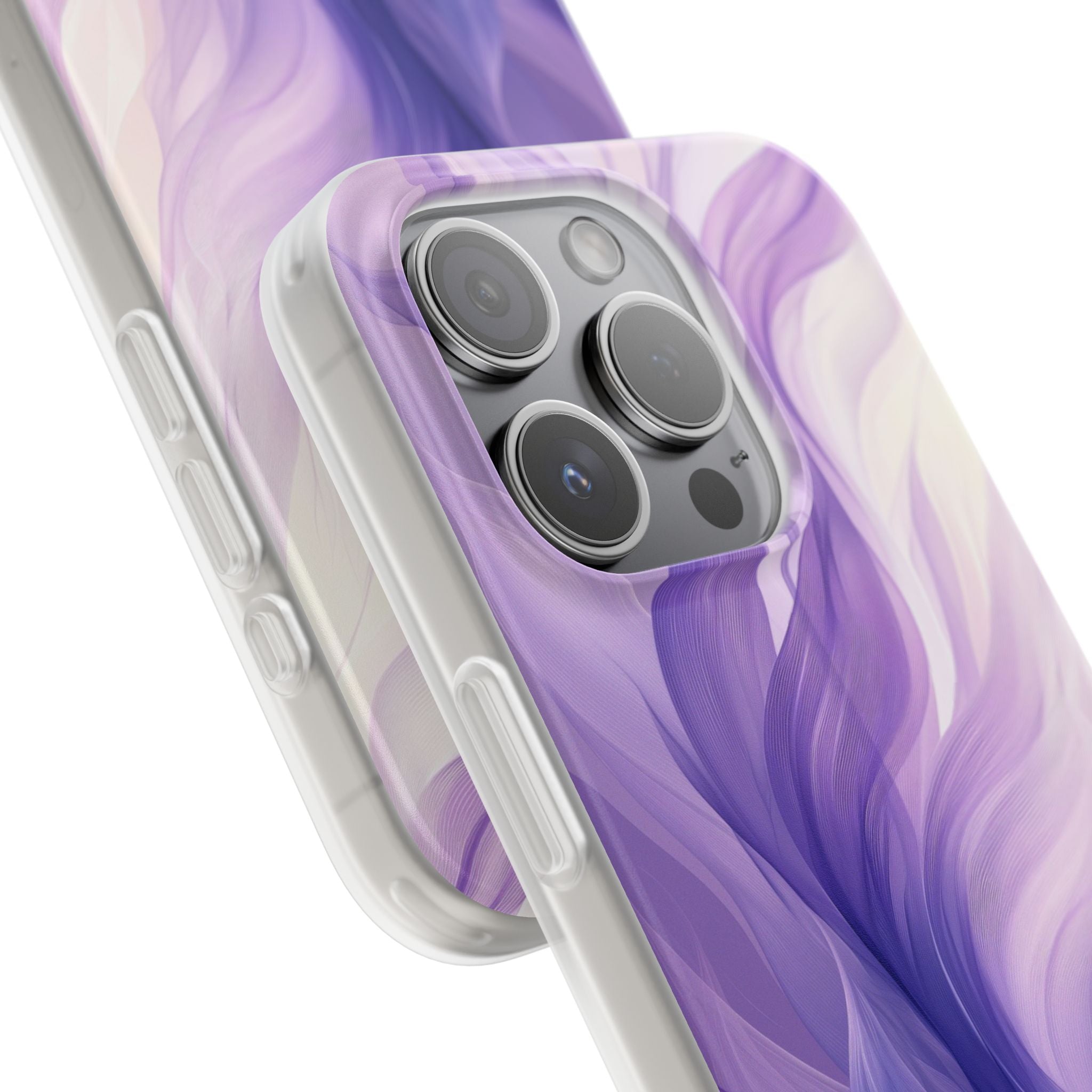 Amethyst Silk Waves · Soft Phone Case for iPhone