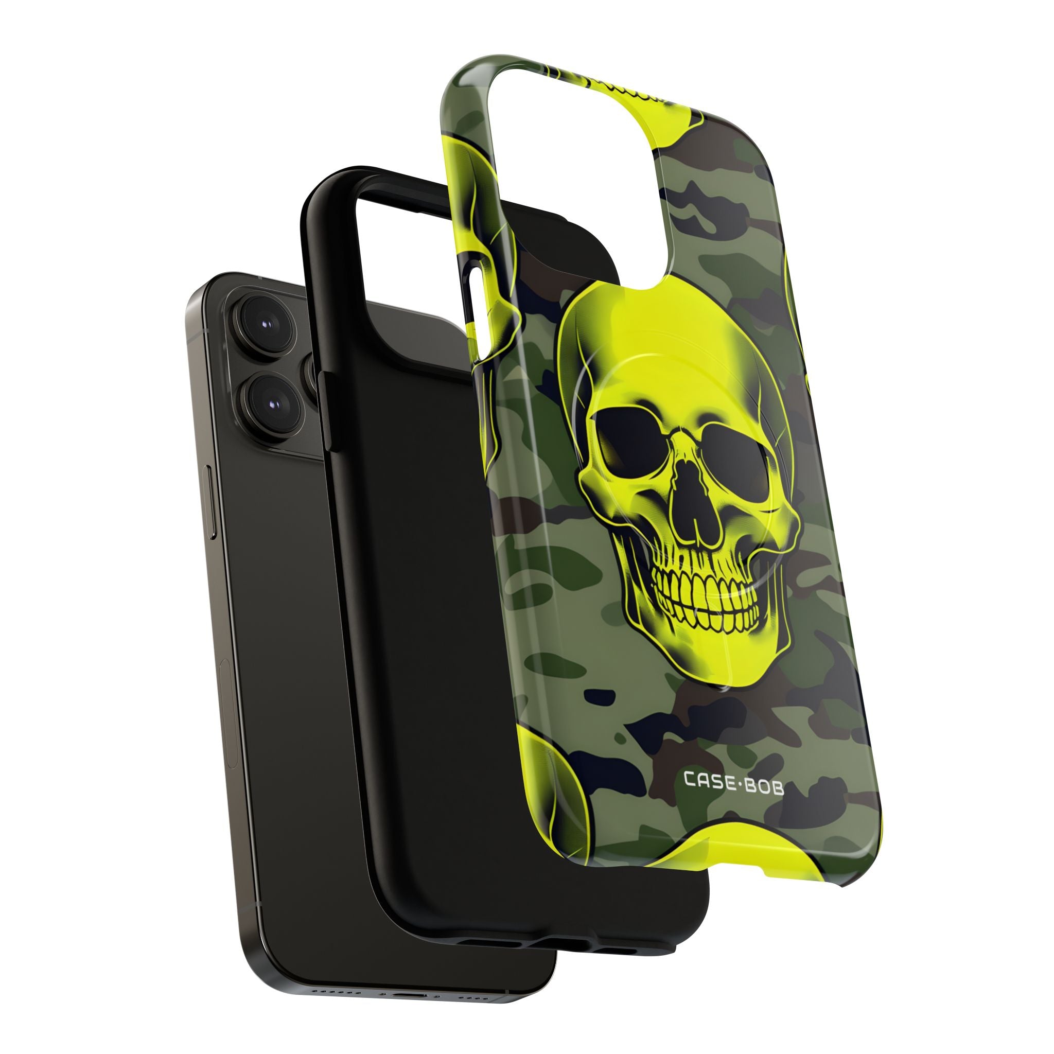 Neon Schädel Camo iPhone 14 Pro Max Case - Tough+