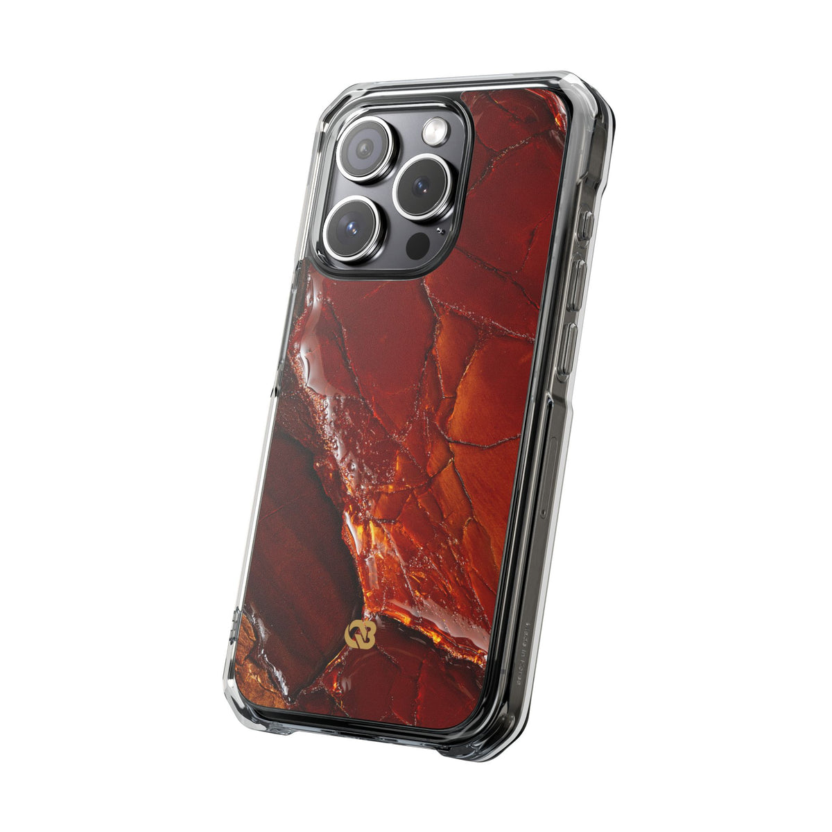 Amber Embrace · Clear Impact Magnetic Phone Case for iPhone · Brown