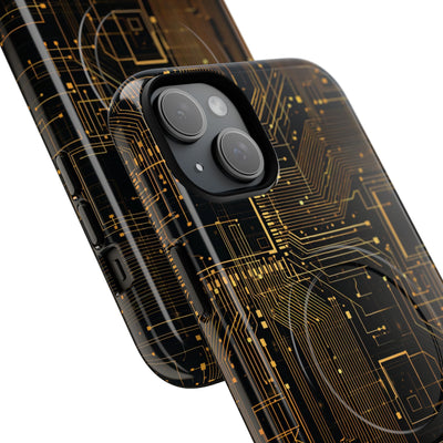 Gold Tough 2.0 Magsafe Phone Case for iPhone - Amber Core Mainframe