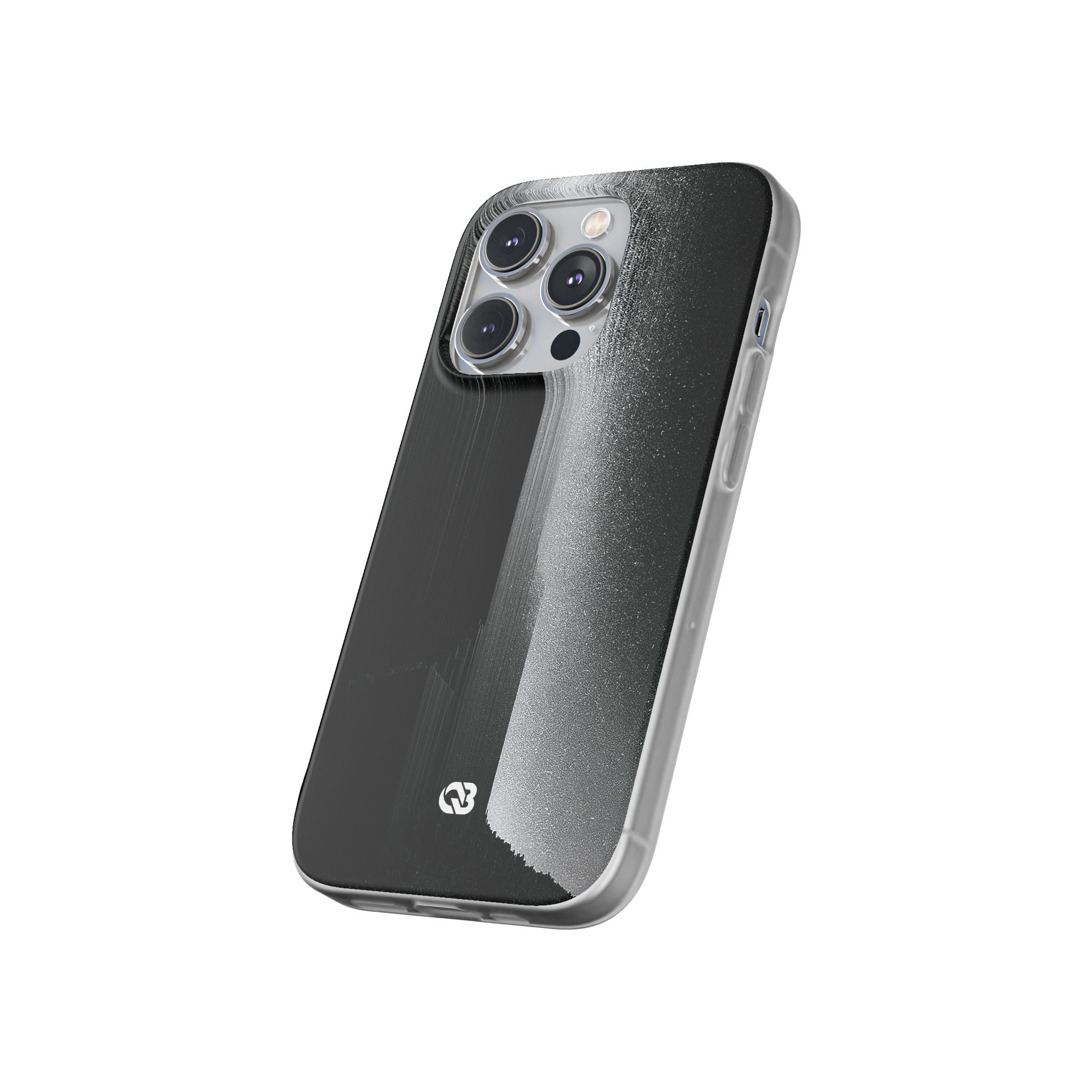 Black Lite Phone Case for iPhone - Brutalist Pixel Monolith
