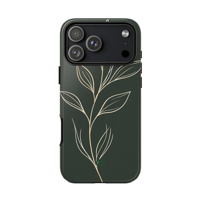 Green Tough Phone Case for iPhone - Deep Moss Willow
