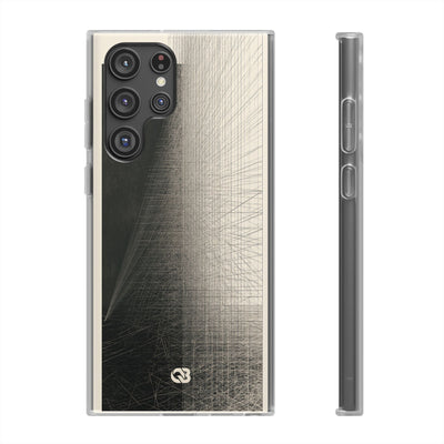 Beige Lite Phone Case for Samsung - Brutalist Graphite Grid
