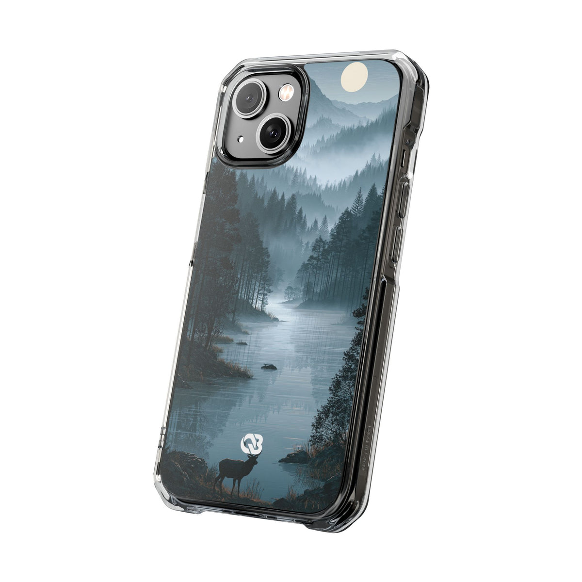 Silent Nordic Fjord · Clear Impact Magnetic Phone Case for iPhone · Blue