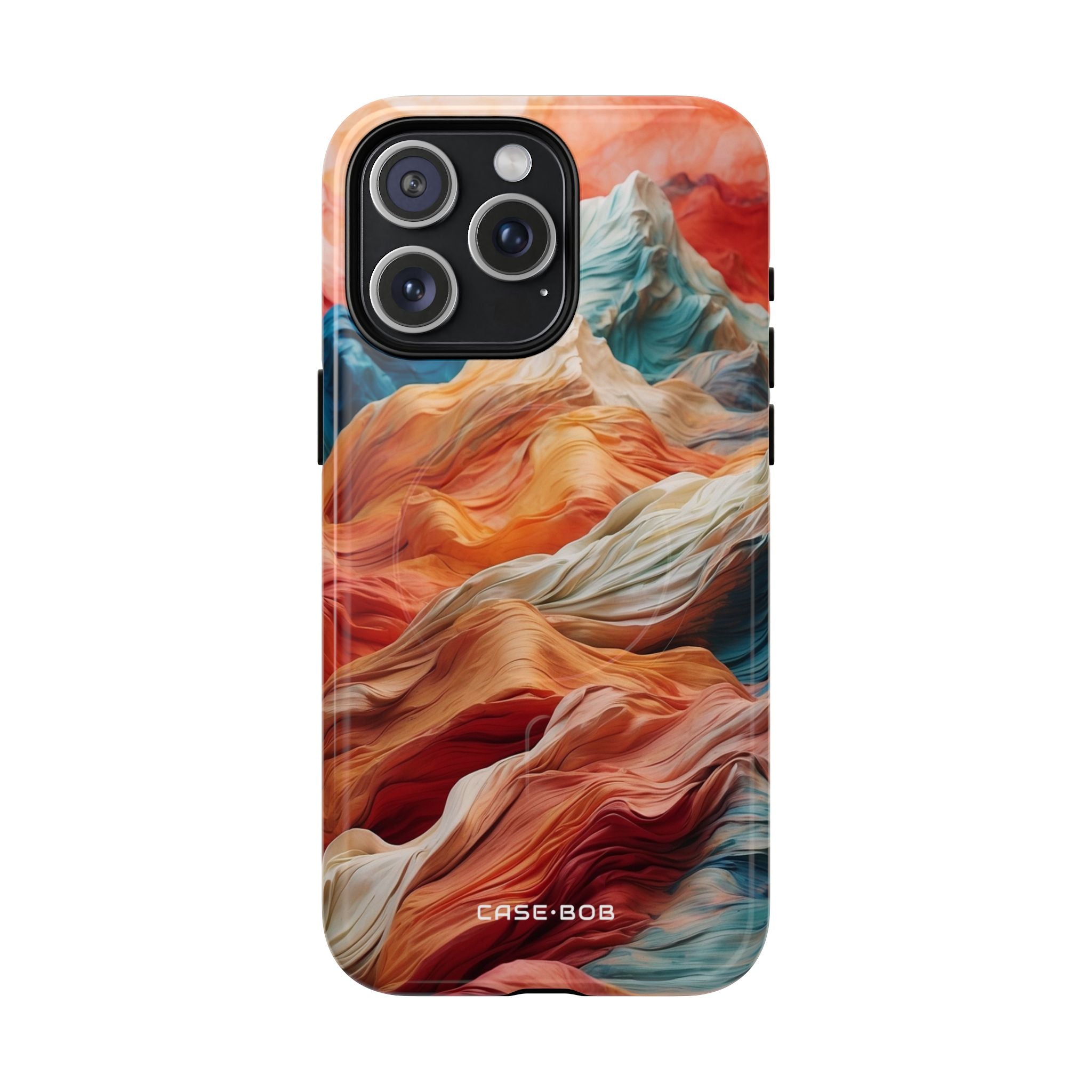Fabric Peaks Cream iPhone 15 Pro Max Cover - Tough+