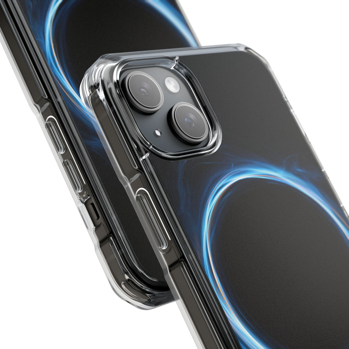 Luminous Corona · Clear Impact Magnetic Phone Case for iPhone · Blue