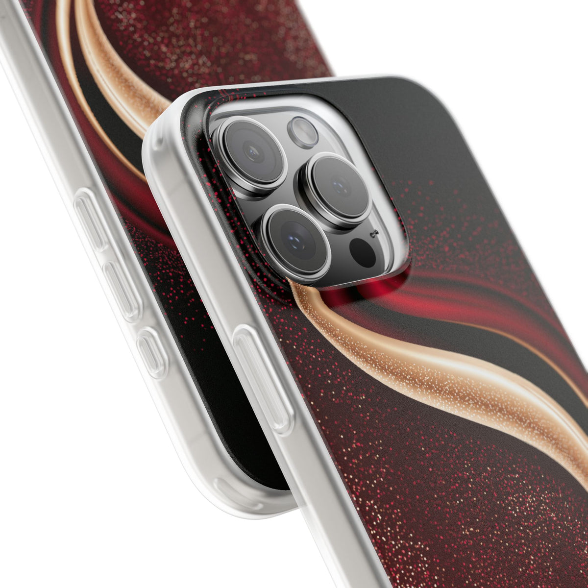 Gilded Crimson Flow · Lite Phone Case for iPhone ·  Red