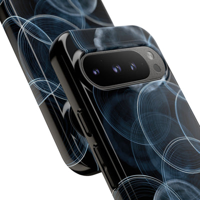 Blue Tough Phone Case for Google Pixel - Cyan Pulse Ripple