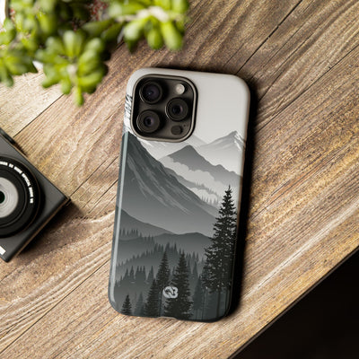 Grey Tough Phone Case for iPhone - Granite Ridge Mist