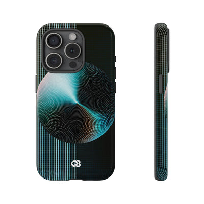 Blue Tough Phone Case for iPhone - Cyan Vector Sphere
