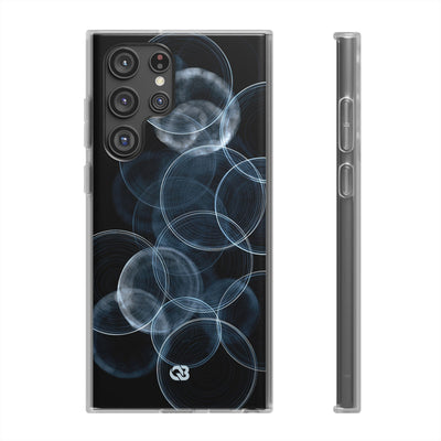 Blue Lite Phone Case for Samsung - Cyan Pulse Ripple