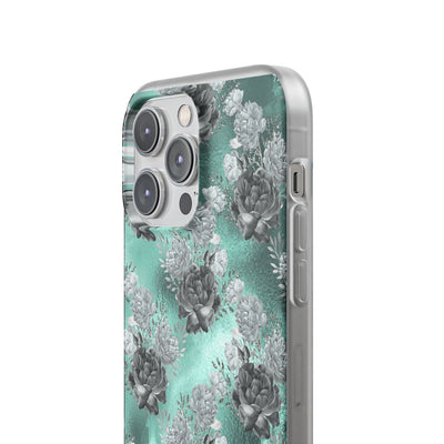 Frost Mint Floral · Soft Coque de téléphone pour iPhone