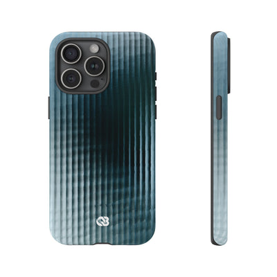 Blue Tough Phone Case for iPhone - Glacial Reeded Glass