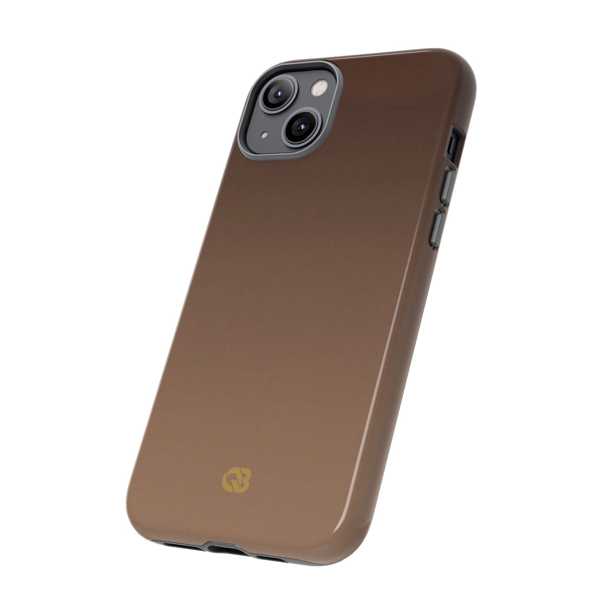 Brown Tough Phone Case for iPhone - Smoked Caramel Fade