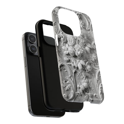 Rococo Marble Rose · Tough 2.0 Magnetic Phone Case for iPhone · White