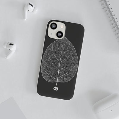 Monochrome Leaf Skeleton · Lite Phone Case for iPhone ·  Black