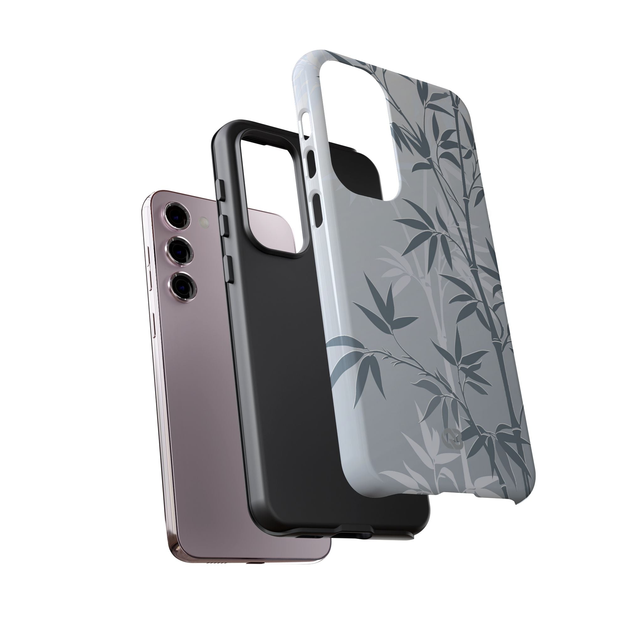 Blue Tough Phone Case for Samsung - Slate Bamboo Shadow