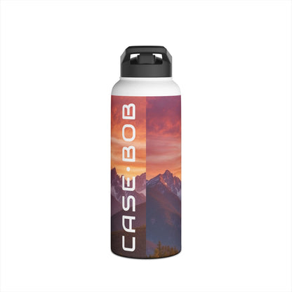 Mountain Bloom Twilight - Stainless Steel Water Bottle