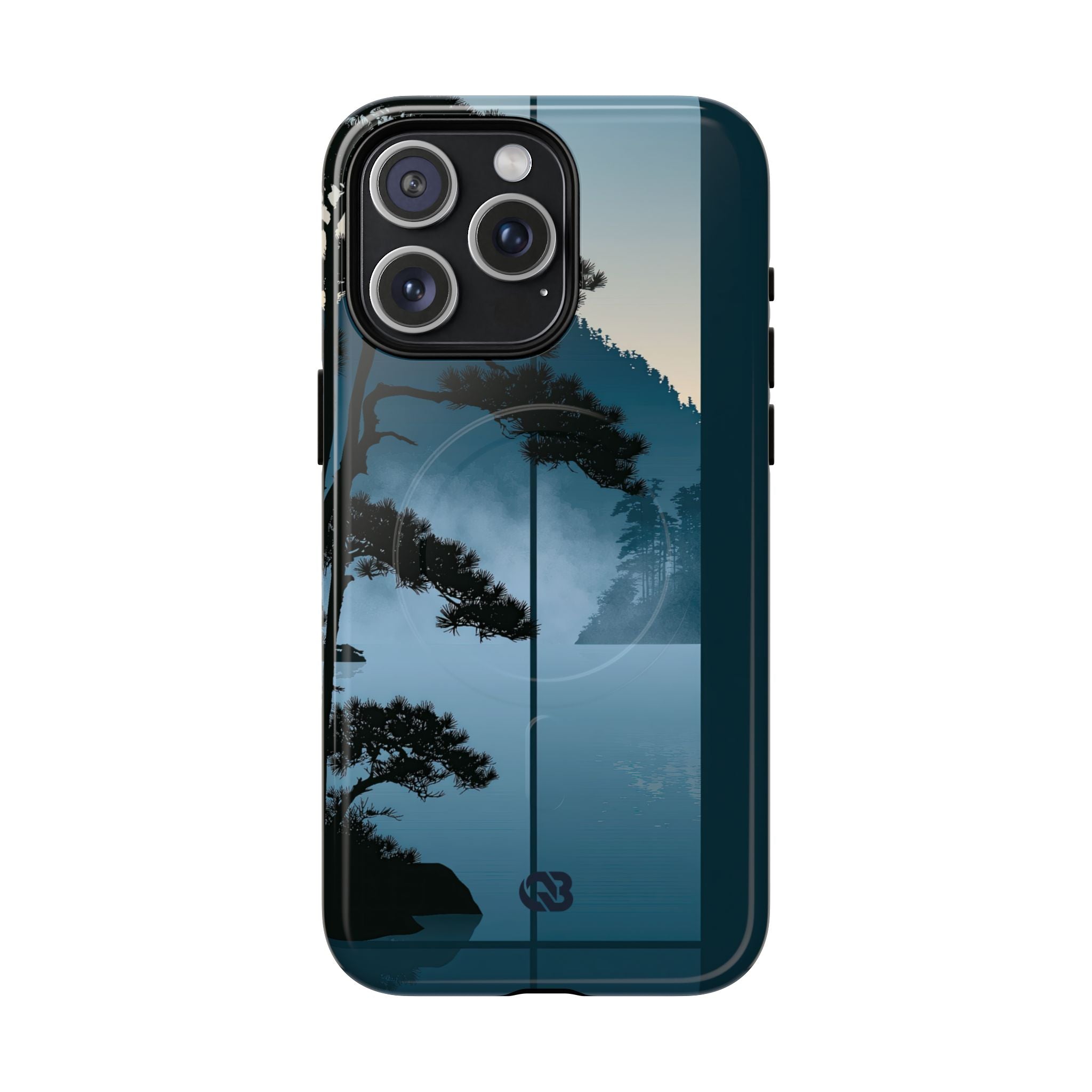 Blue Tough 2.0 Magsafe Phone Case for iPhone - Kyoto Mist Pine