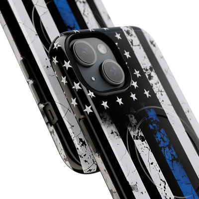 Gritty Cobalt Flag · Tough+ Phone Case for iPhone · Magsafe