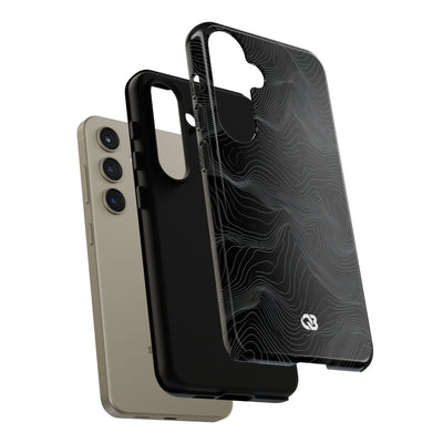Obsidian Contour Elevation · Tough Phone Case for Samsung · Black