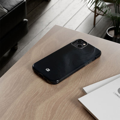 Black Tough Phone Case for iPhone - Obsidian Ridge Flux