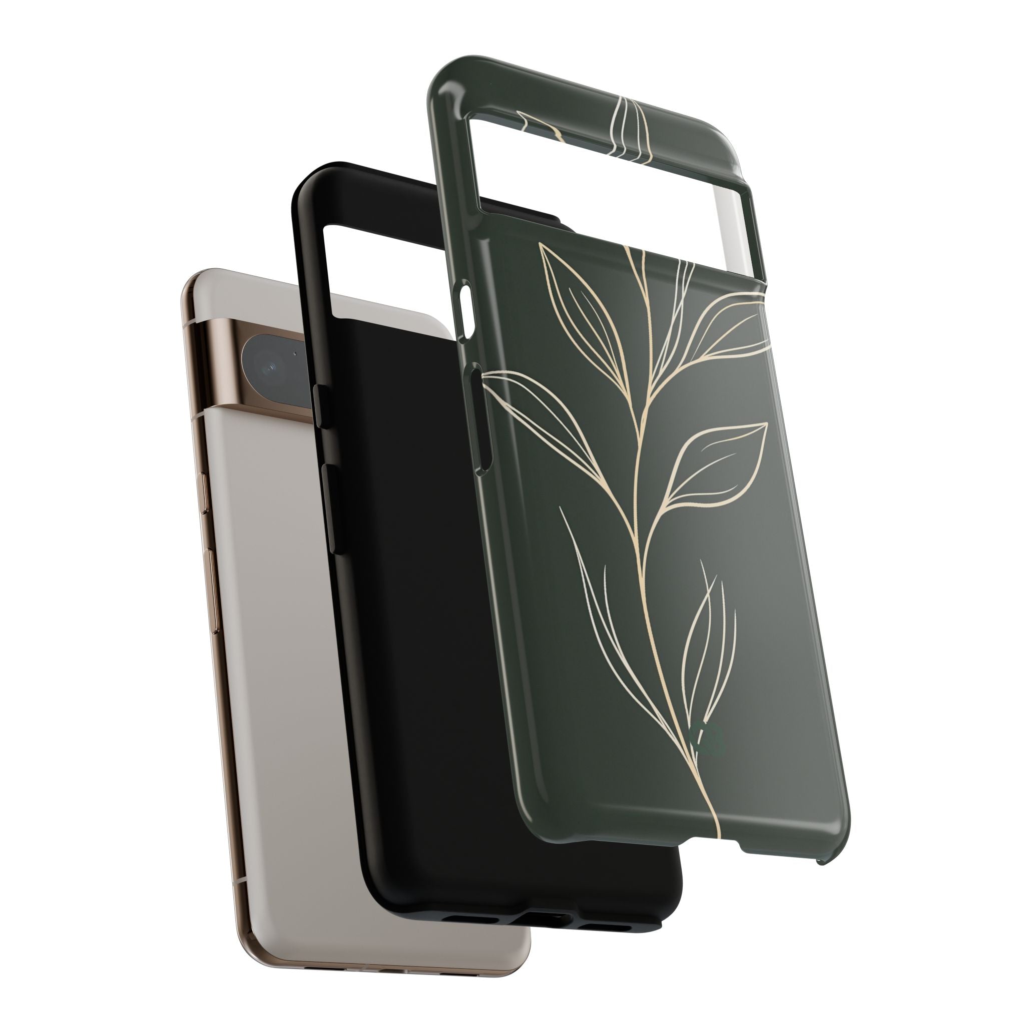 Green Tough Phone Case for Google Pixel - Deep Moss Willow