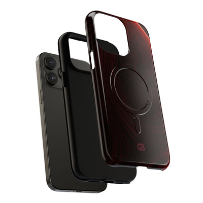 Red Tough 2.0 Magsafe Phone Case for iPhone - Crimson Flare Flux