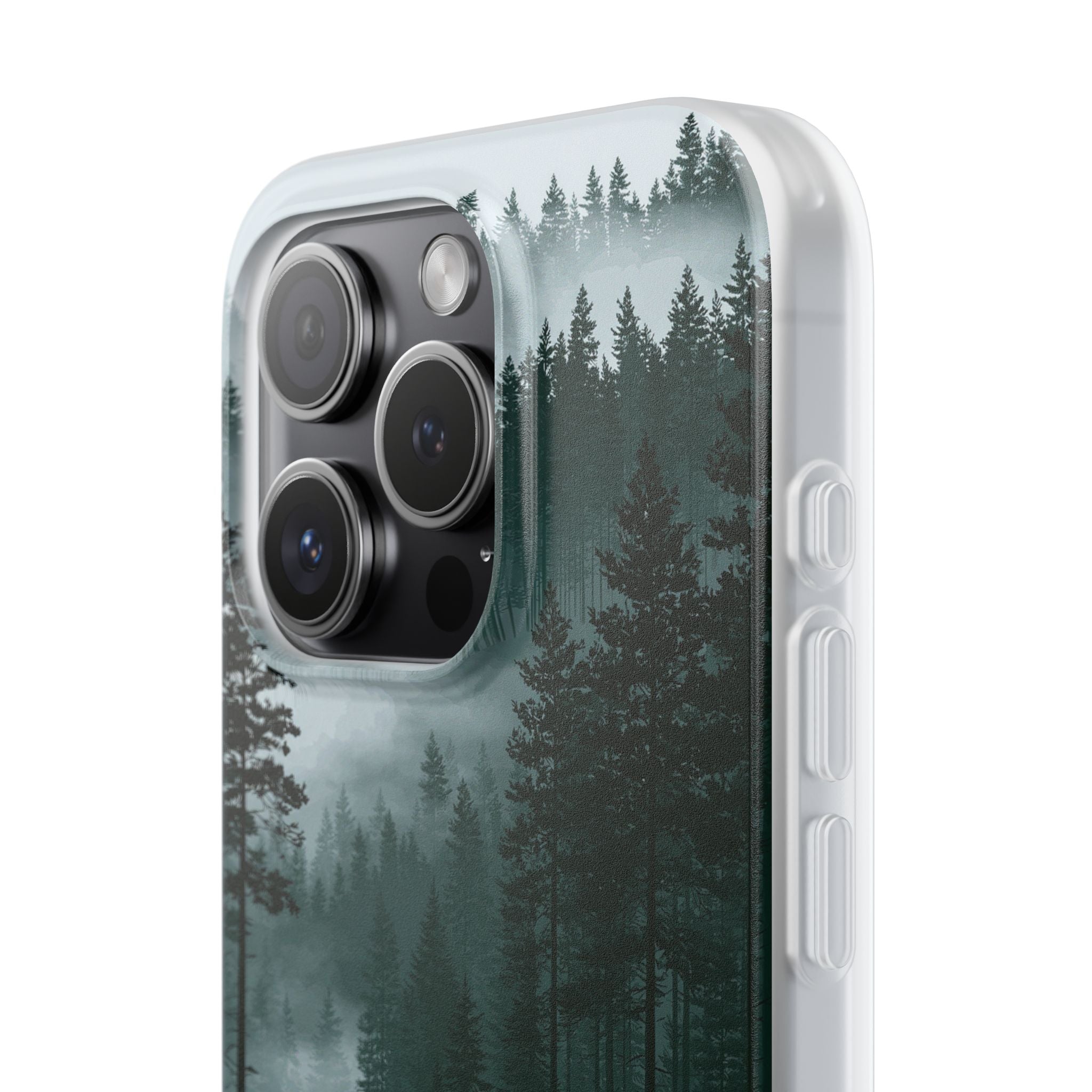 Green Lite Phone Case for iPhone - Misty Evergreen Mirror
