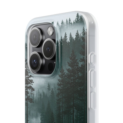 Green Lite Phone Case for iPhone - Misty Evergreen Mirror