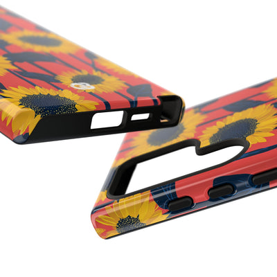 Solar Navy Bloom · Tough Phone Case for Samsung