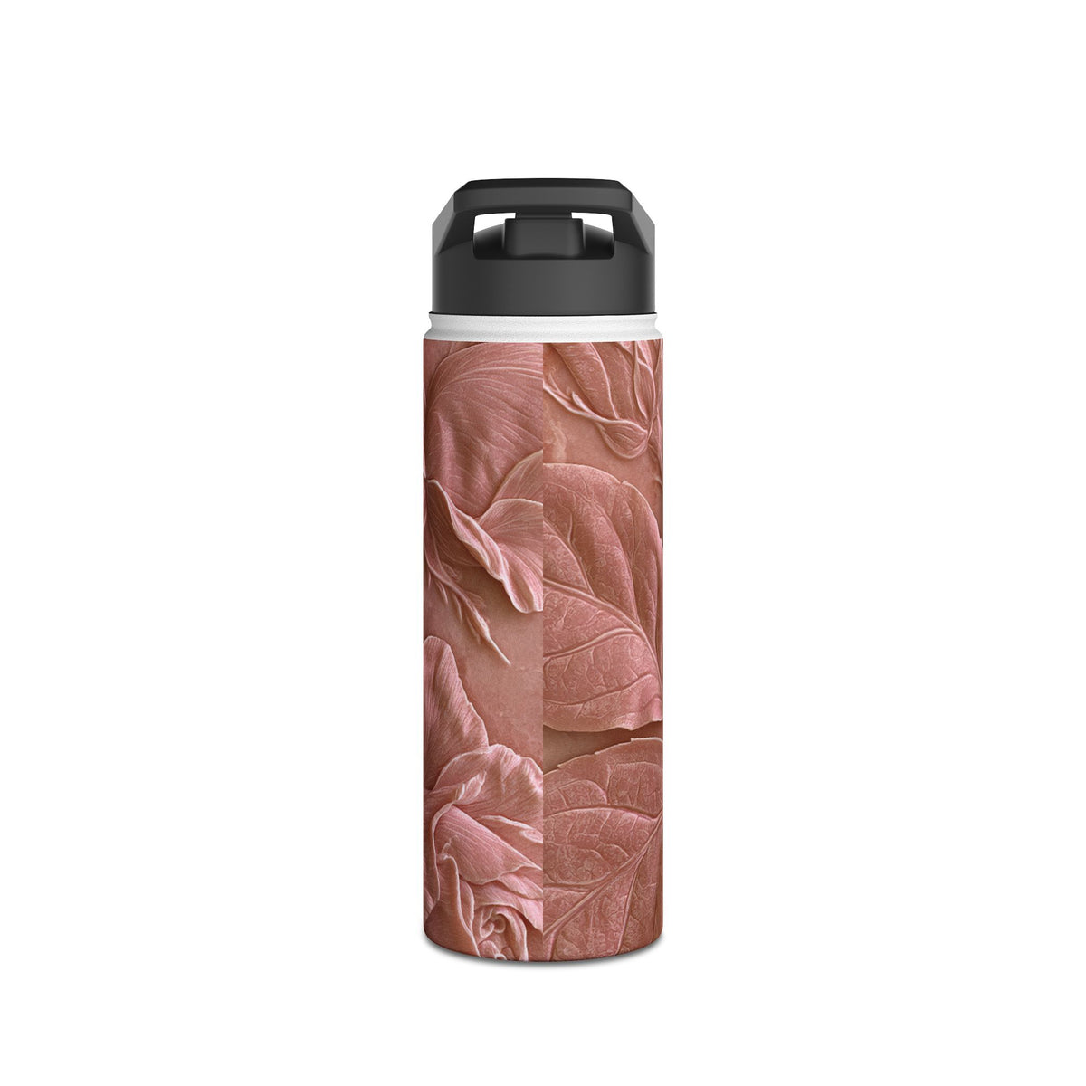 Blush Rose Relief · Insulated Water Bottle · Pink